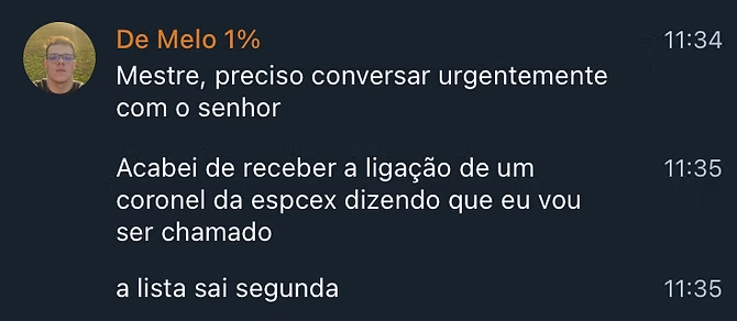 De Melo, cadete da AMAN